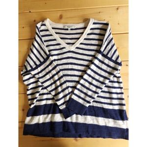 Madewell Navy and White striped summer sweater